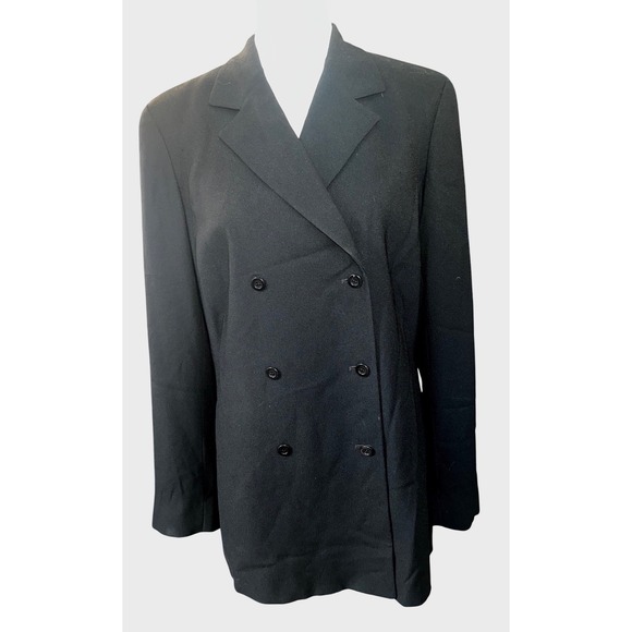 Liz Claiborne Collection Jackets & Blazers - Liz Claiborne Collection Black Double Breasted Blazer Women Size 12 lightweight